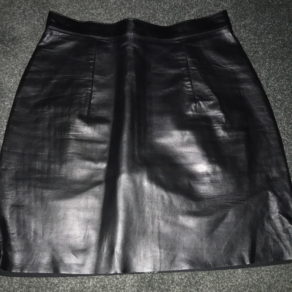 Black Leather mini skirt